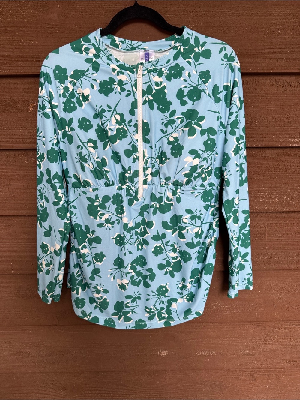 Seraphine Light Blue Green Maternity Rashguard size medium